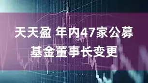 天天盈 年内47家公募基金董事长变更